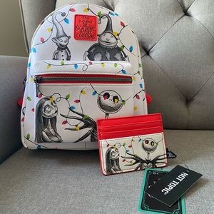 Nightmare Before Christmas Loungefly Holiday Lights Mini Bag and Cardholder